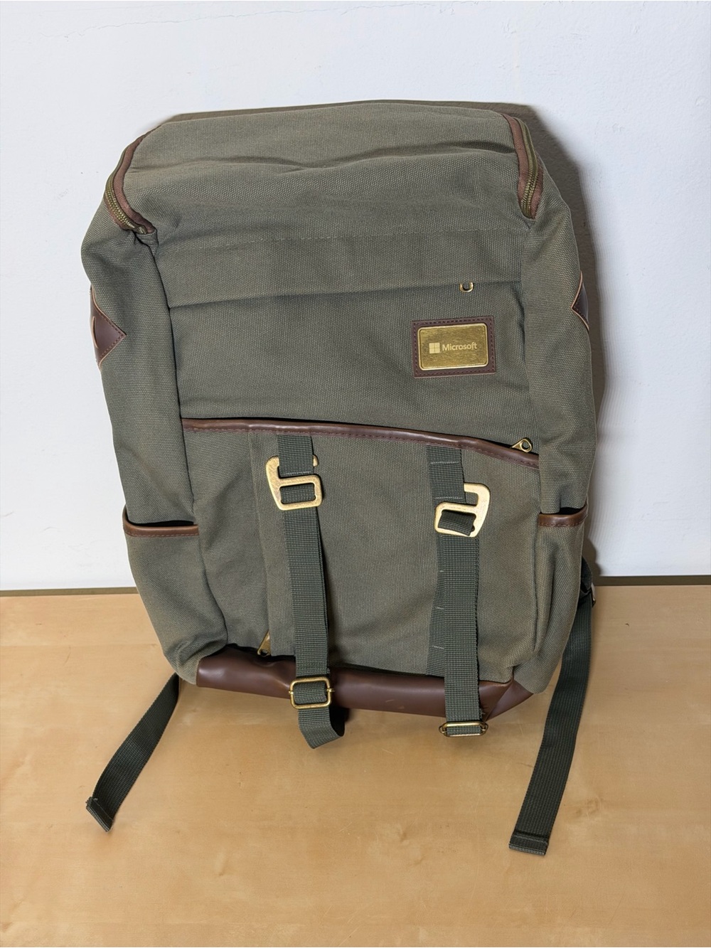 Origaudio Finley Mill Microsoft Laptop Backpack Olive Green AU1290 NWOT